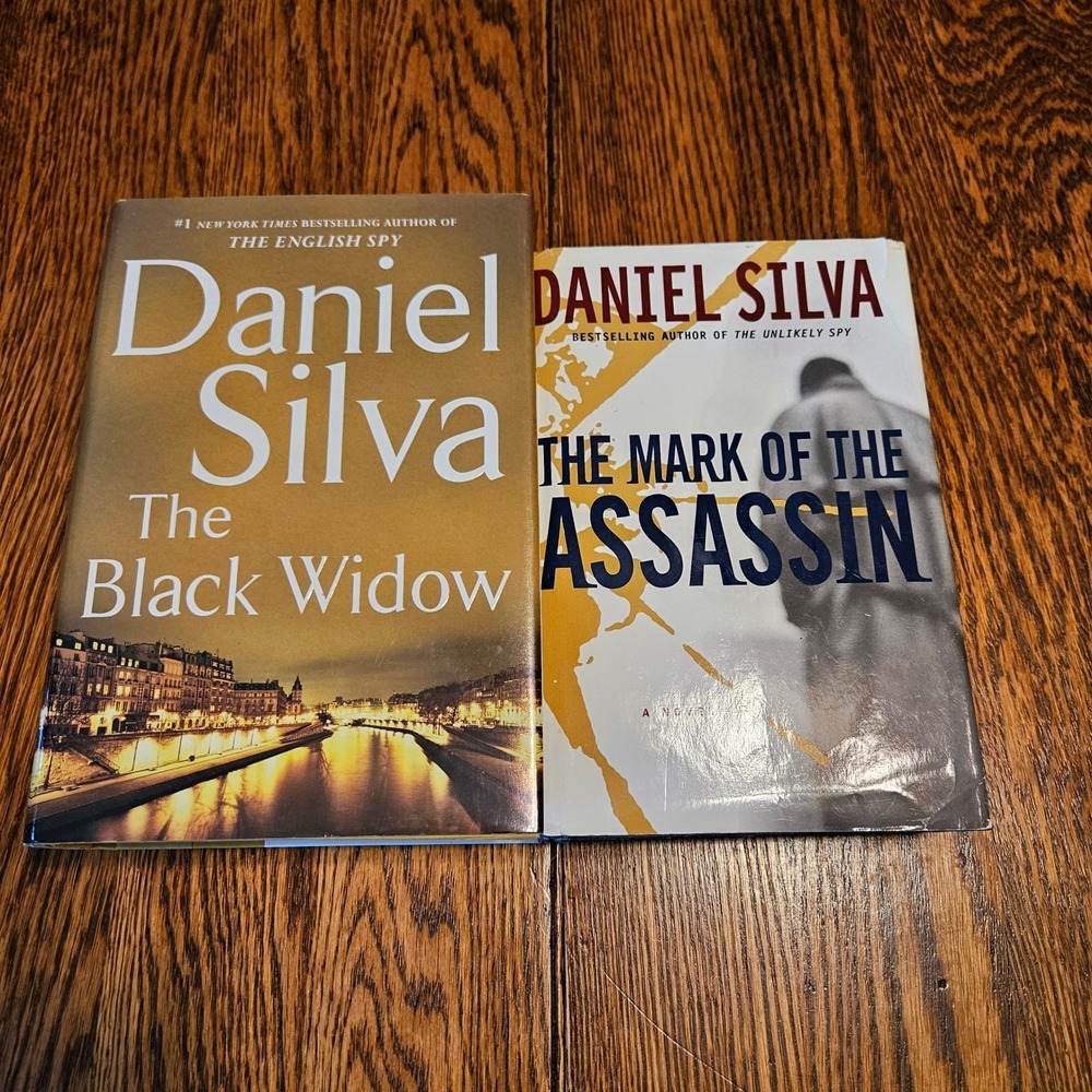 Daniel Silva Book Lot The Black Widow & The Mark of the Assassin Thriller Spy
